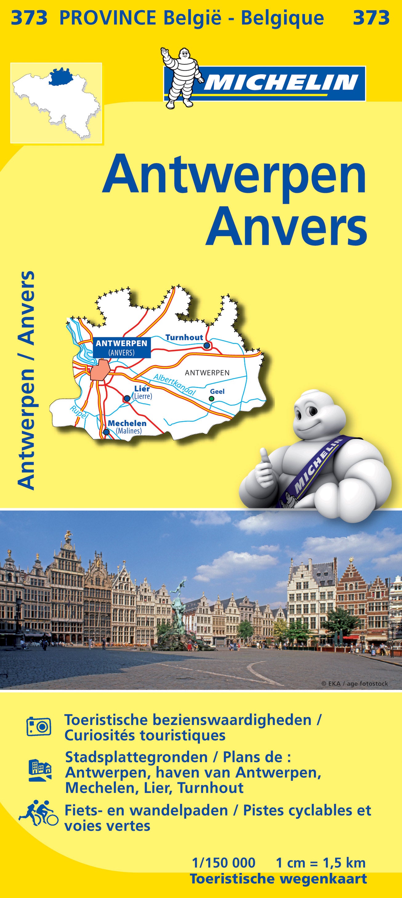 Michelin Provinzkarten Belgien 1:150.000