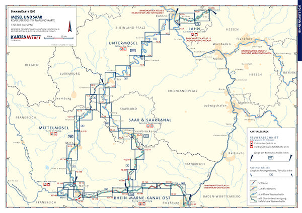 Mosel und Saar - Binnenkartenatlas 10 - Kartenwerft
