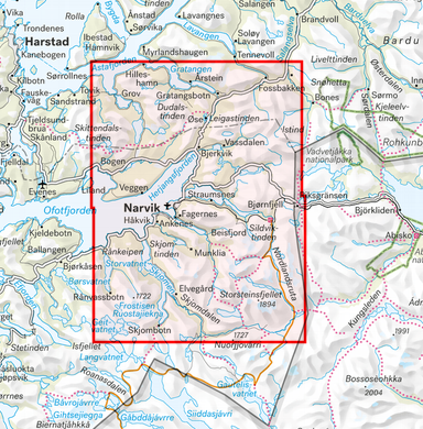 Turkart Narvik 1:50.000