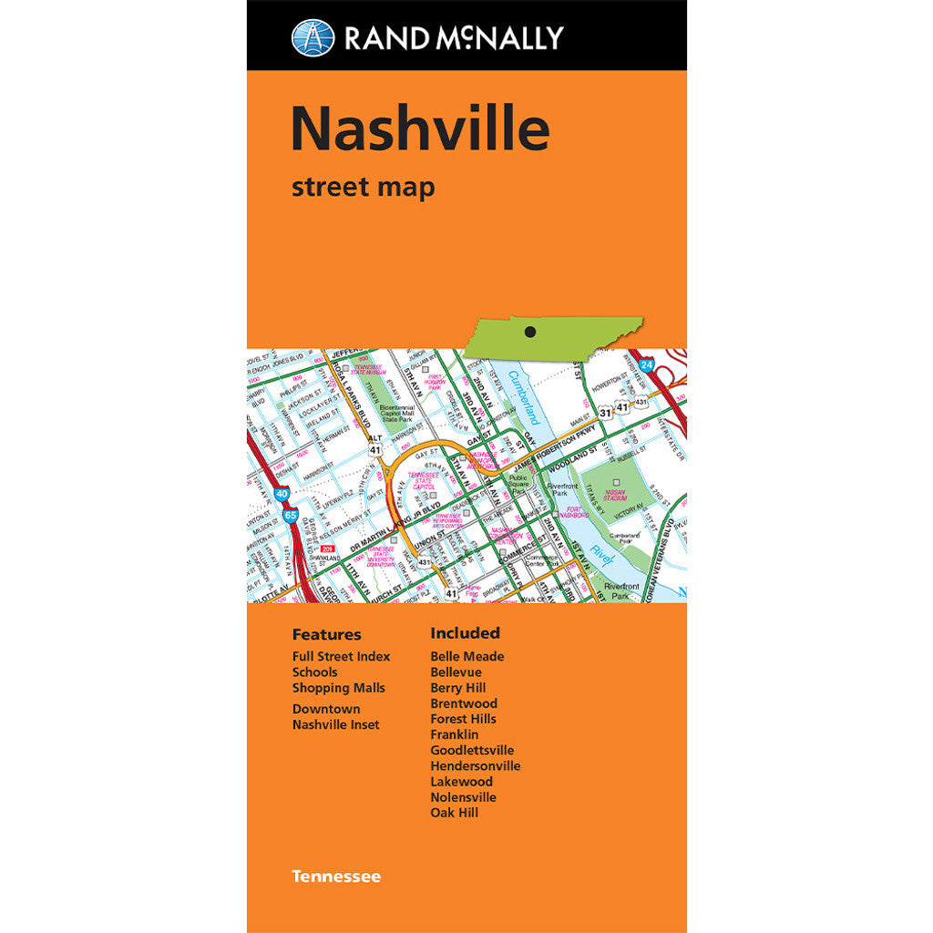 Nashville -  Stadtplan Rand McNally