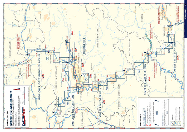 Niederrhein und Ruhrgebiet - Binnenkartenatlas 9 - Kartenwerft