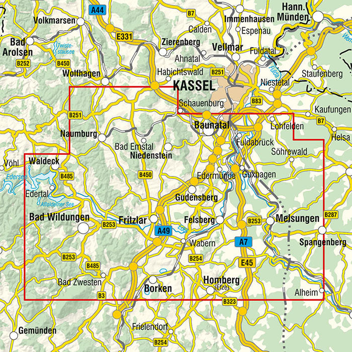 Nördliches Kurhessisches Bergland   1:50.000 - Freizeitkarte
