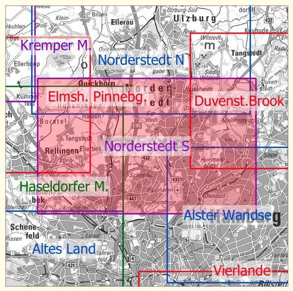 Norderstedt Süd 1:25.000 Wanderkarte