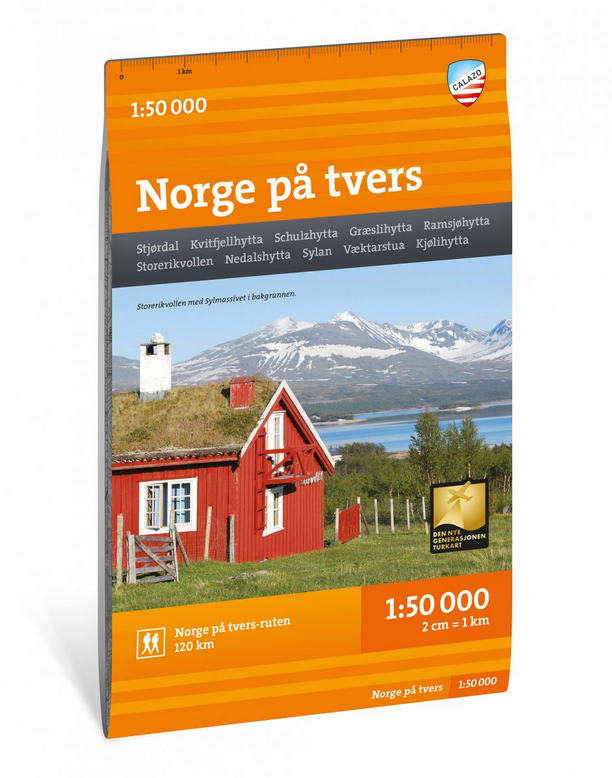 Turkart Norge på tvers (Stjørdal-Sylan) 1:50.000