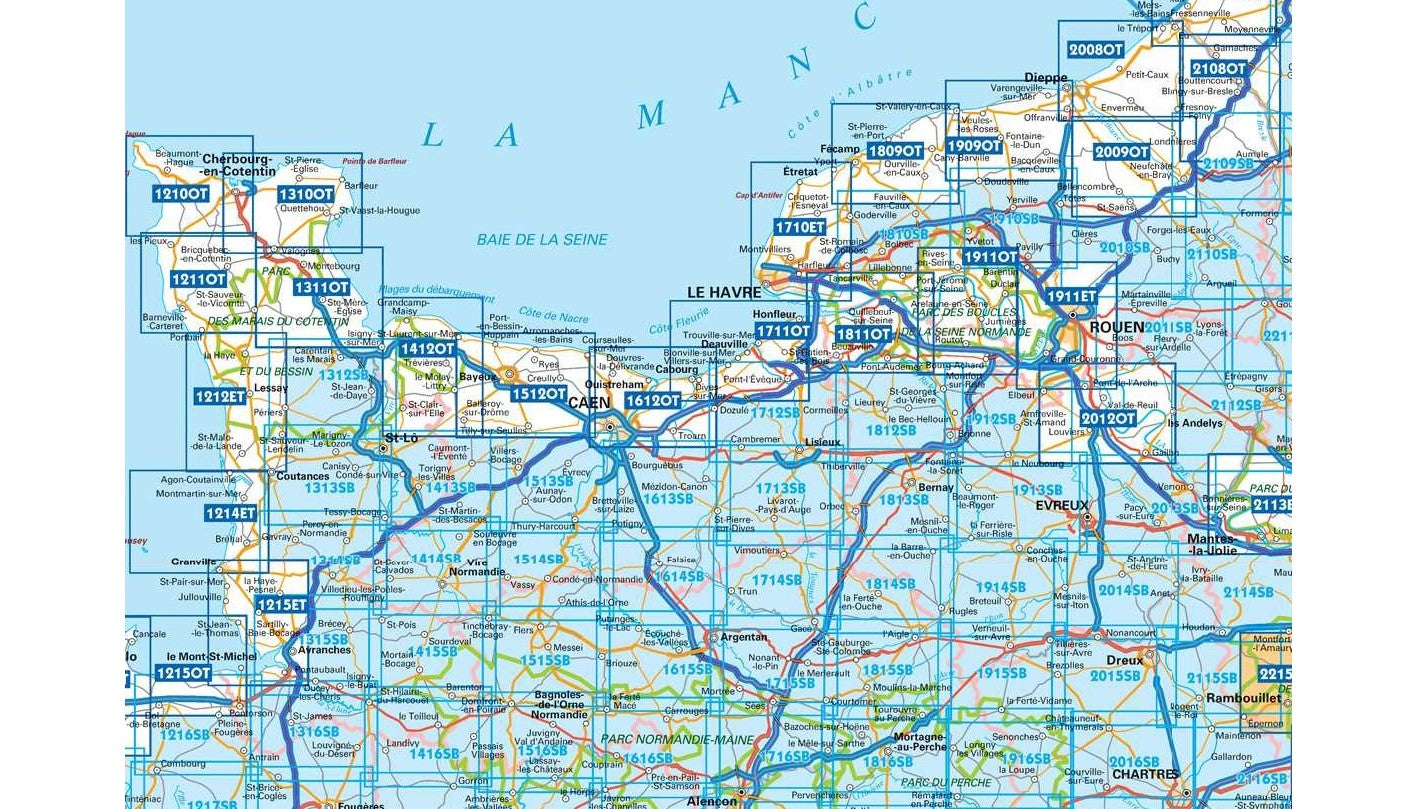 Normandie 1:25.000 - Topographische Karte Frankreich Série Bleue