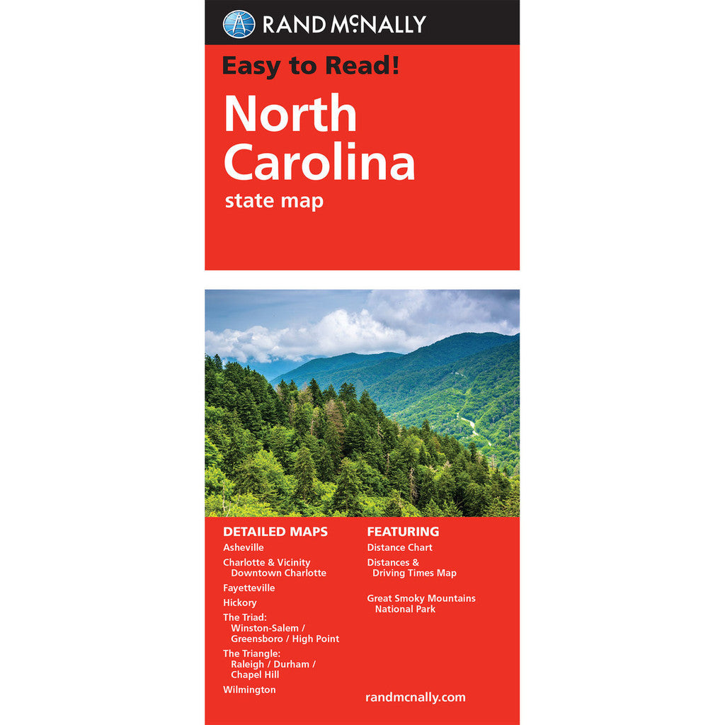 North Carolina State Map - Straßenkarte Rand McNally