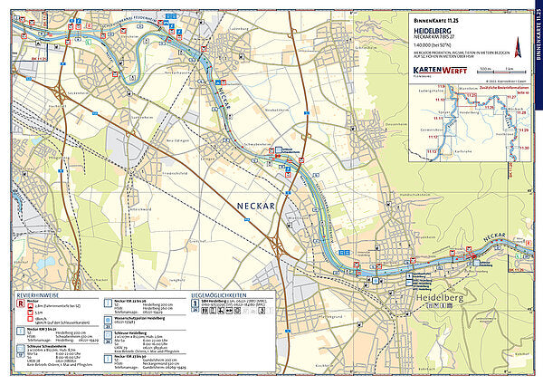 Oberrhein und Neckar - Binnenkartenatlas 11 - Kartenwerft