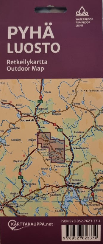 Pyhä Luosto - Wanderkarte 1:25.000 Finnland