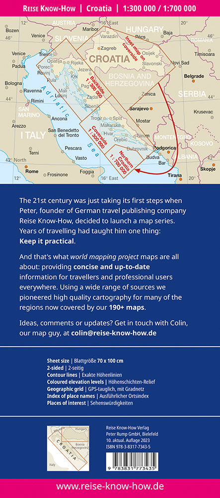 Kroatien 1:300.000 / 1:700.000 - Reise Know How