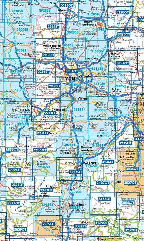 Rhone-Alpes 1:25.000 - Topographische Karte Frankreich Série Bleue