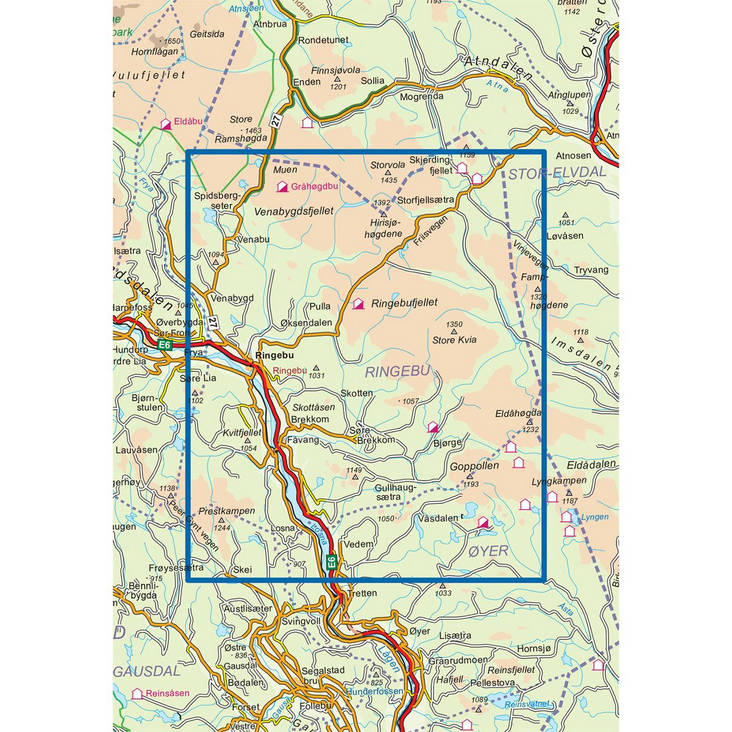 Ringebu 1:50.000 - Turkart