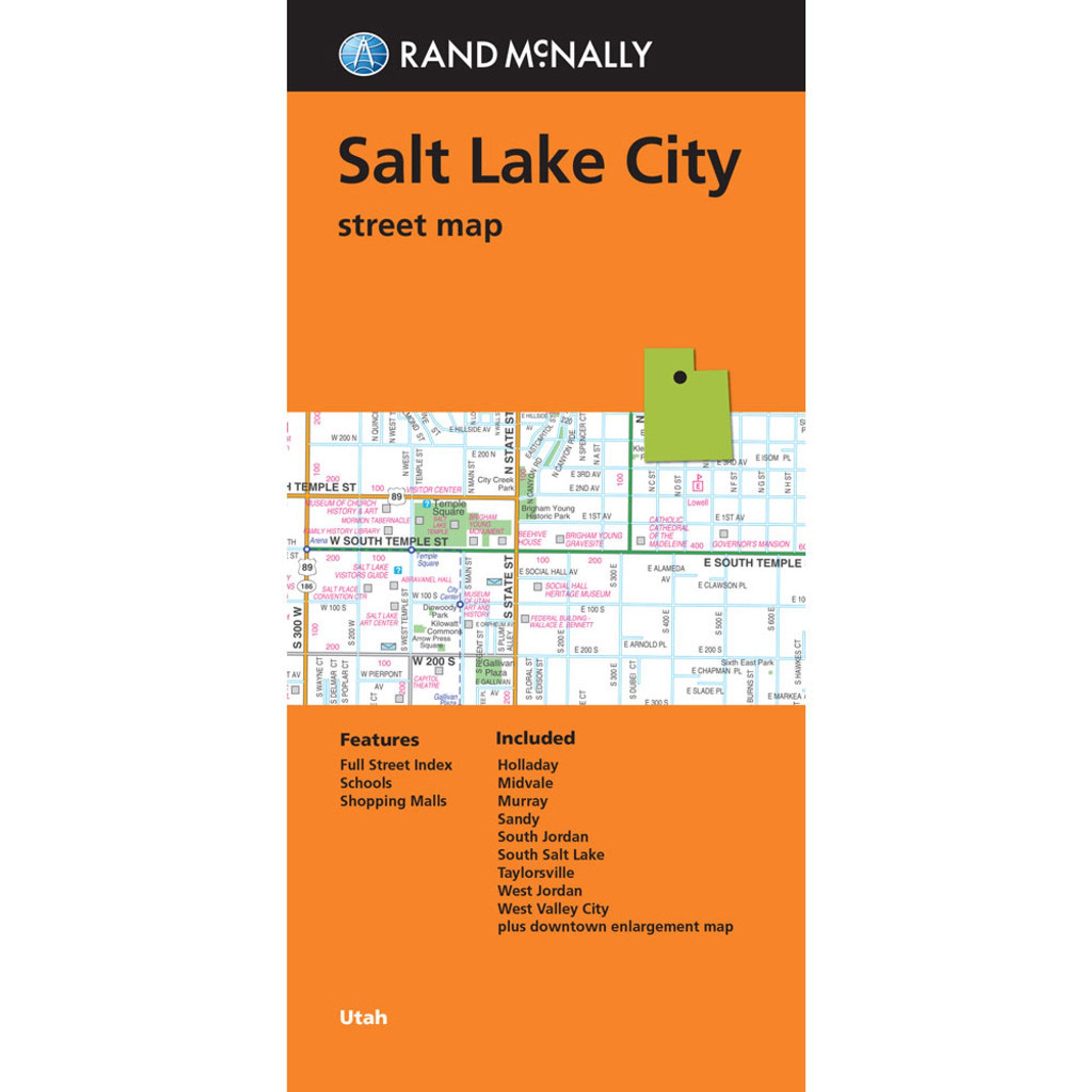 Salt Lake City -  Stadtplan Rand McNally