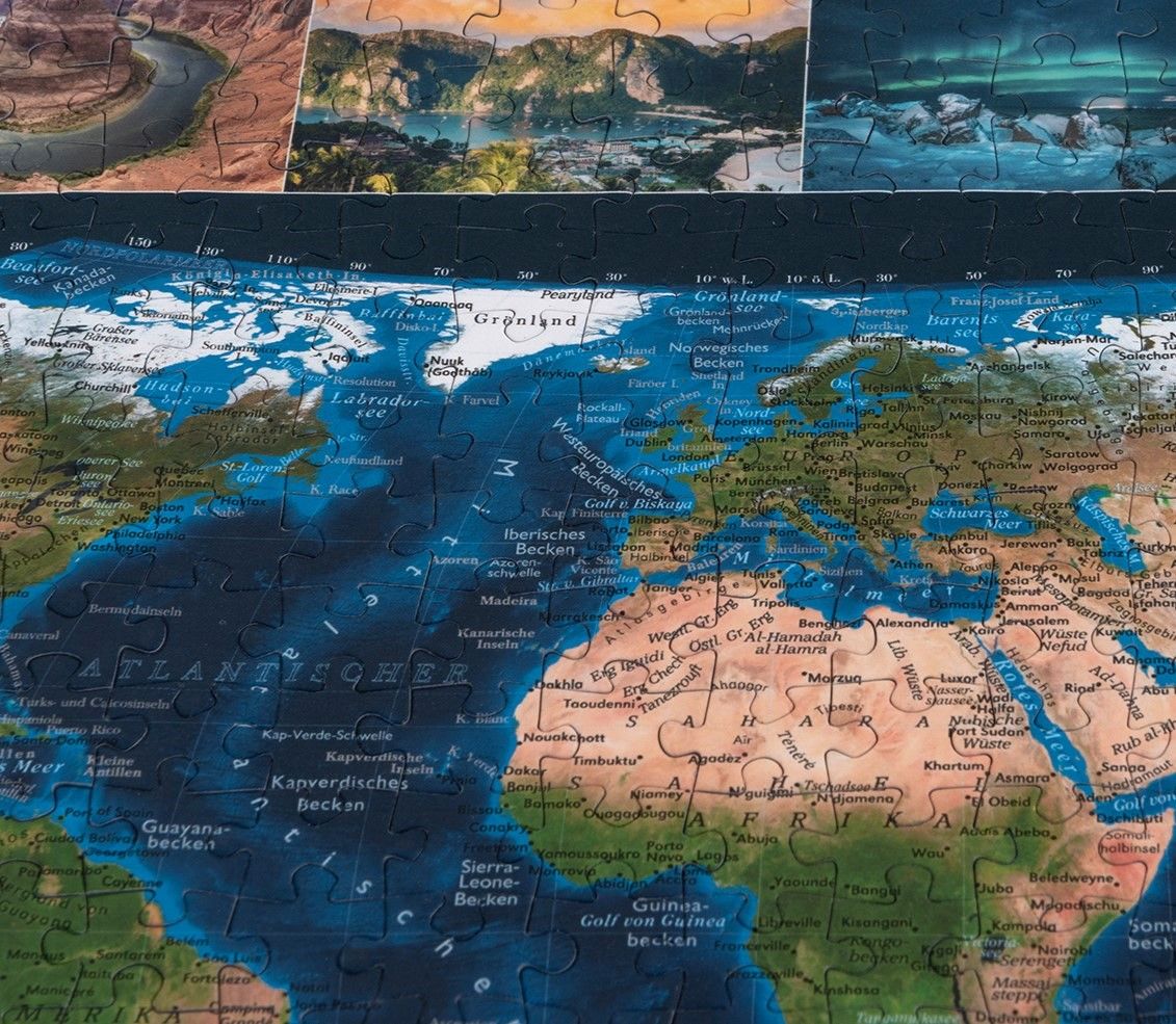 Satellitenbildkarte als Puzzle
