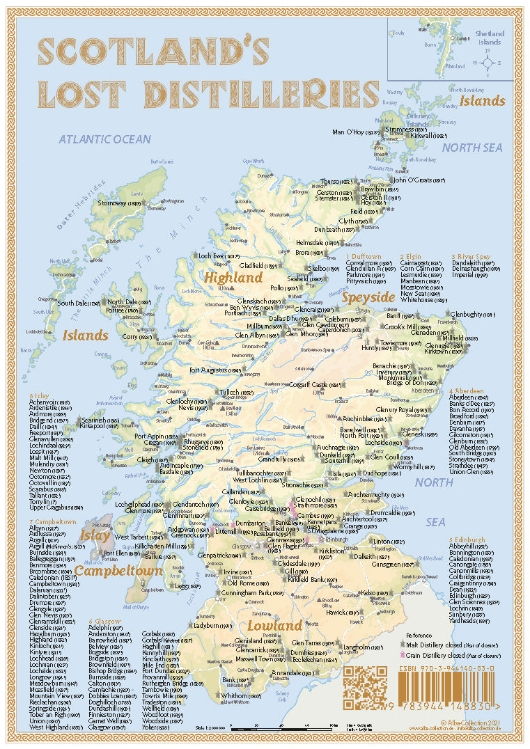 Whisky Distilleries Scotland - Tasting Map