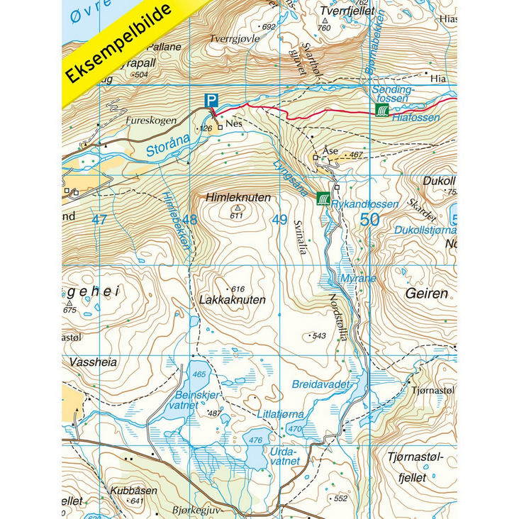 Hjelmelandsheiane 1:50.000 - Turkart