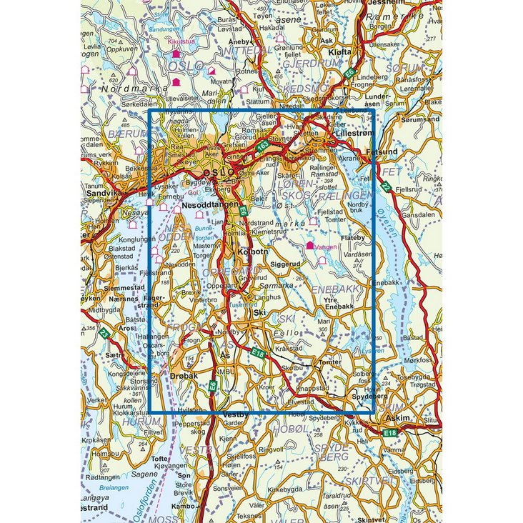 Oslo Østmark 1:50.000 - Turkart