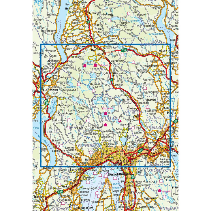 Oslo Nordmark Vinter 1:50.000 - Turkart
