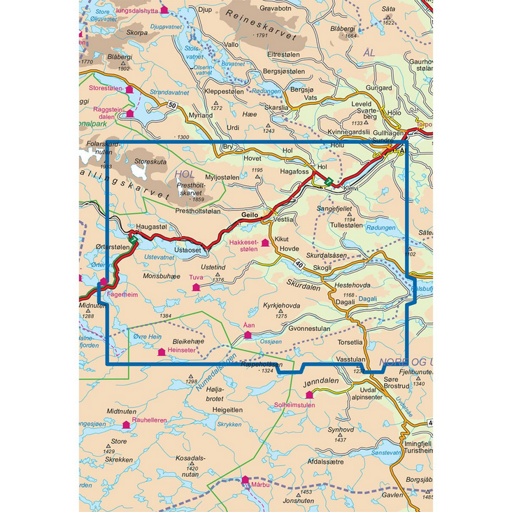 Geilo 1:50.000 - Turkart