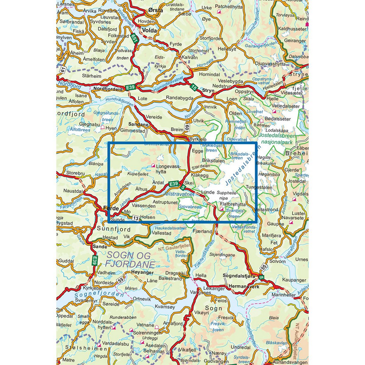 Jølster 1:50.000 - Turkart