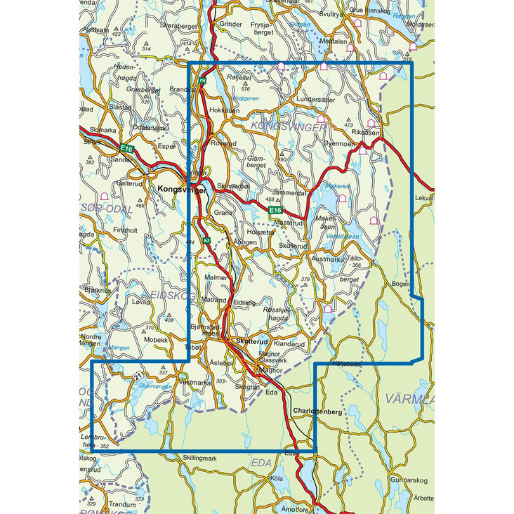 Finnskogen Sør 1:50.000 - Turkart