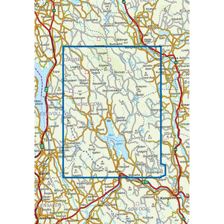 Odalen Nord 1:50.000 - Turkart