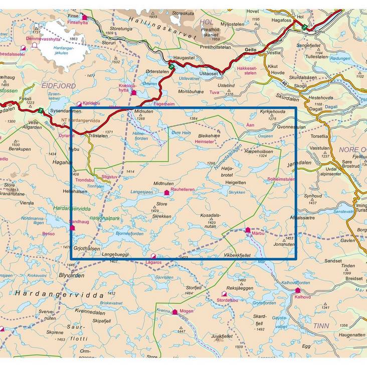 Rauhelleren 1:50.000 - Turkart