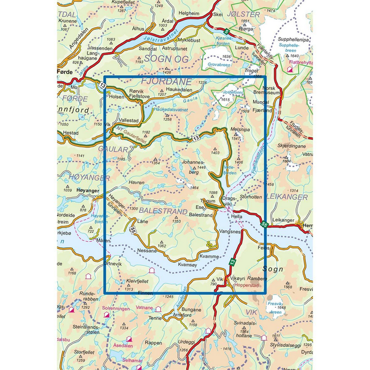 Balestrand 1:50.000 - Turkart