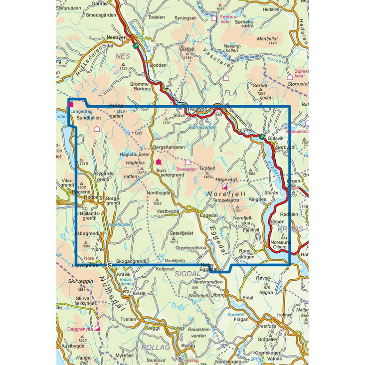 Norefjell-Eggedal 1:50.000 - Turkart