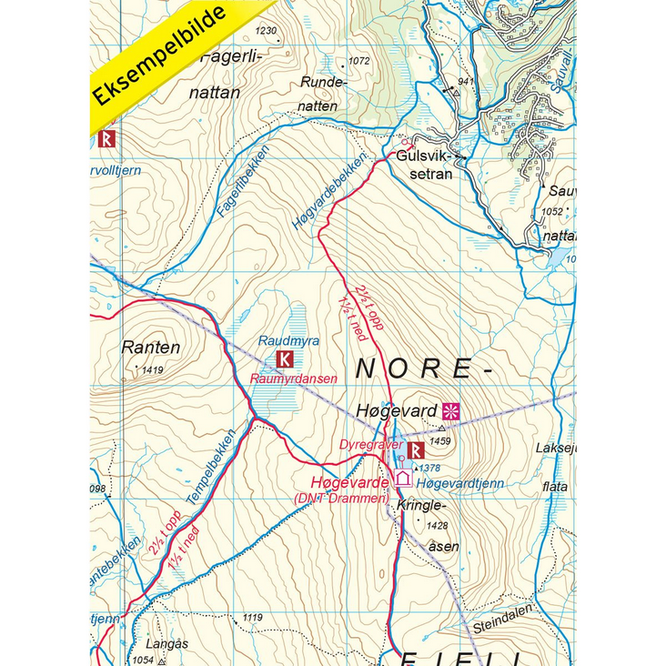 Norefjell-Eggedal 1:50.000 - Turkart