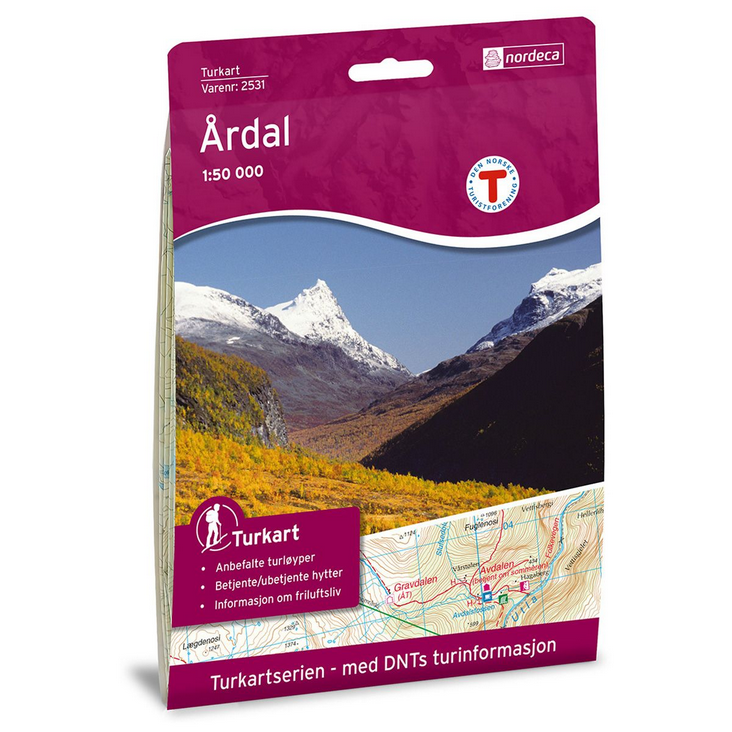 Årdal 1:50.000 - Turkart
