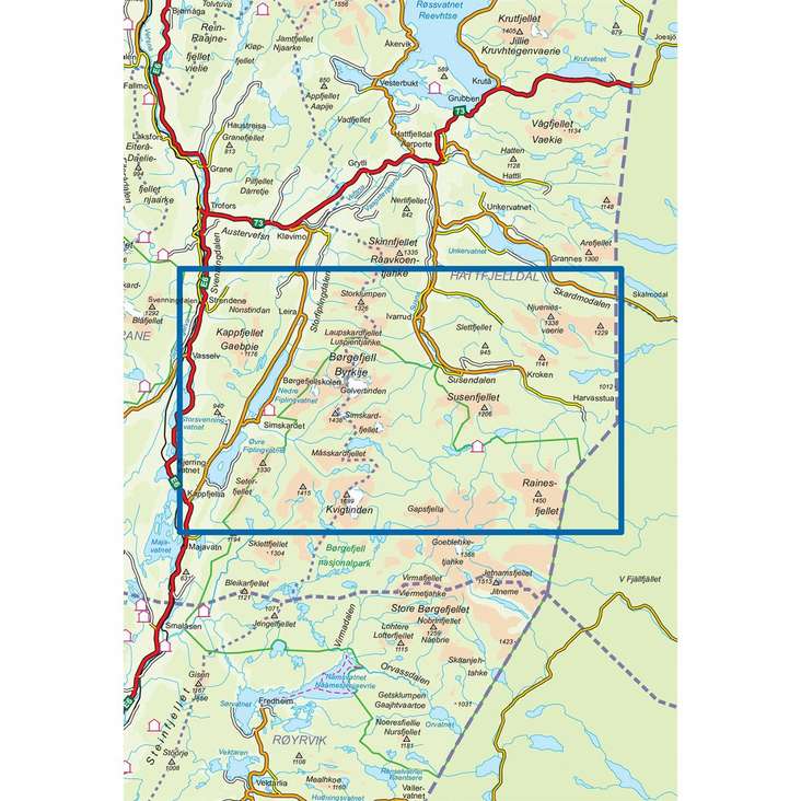 Børgefjell Nord 1:50.000 - Turkart