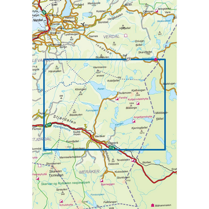 Meråker Nord 1:50.000 - Turkart