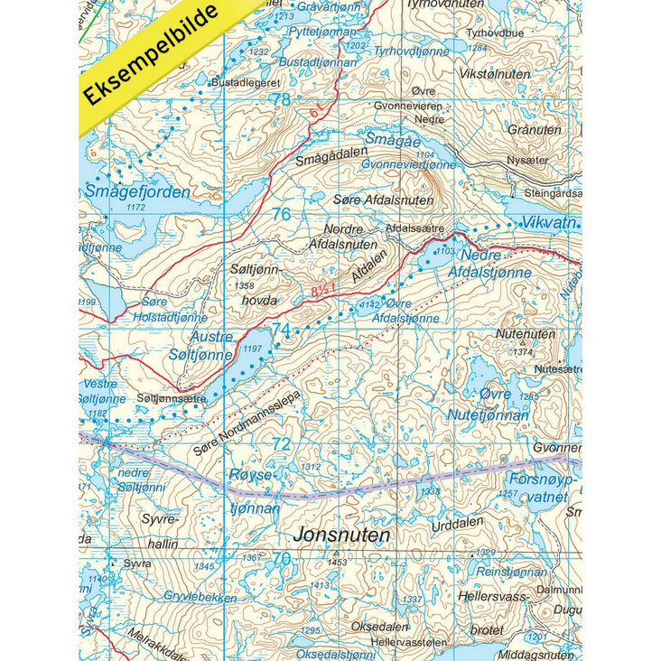 Hardangervidda Øst 1:100.000 - Turkart