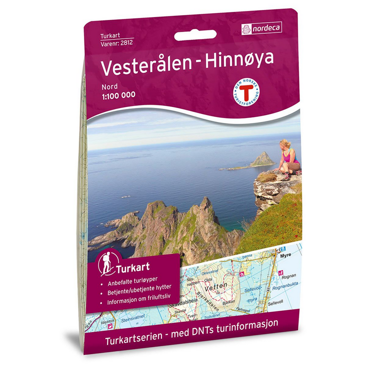 Vesterålen Hinnøya Nord 1:100.000 - Turkart