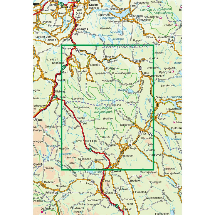 Forollhogna 1:100.000 - Turkart