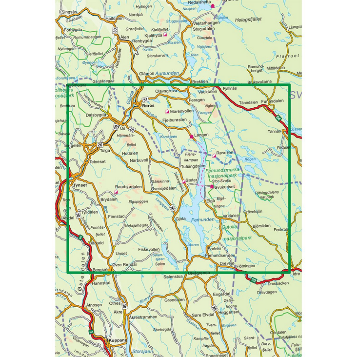 Femunden 1:100.000 - Turkart