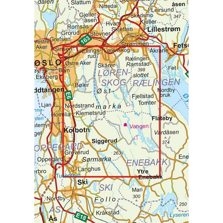 Oslo Østmark 1:25.000 - Turkart