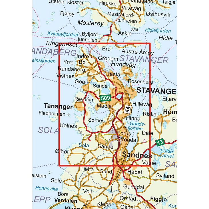Stavanger og Nord-Jæren 1:25.000 - Turkart