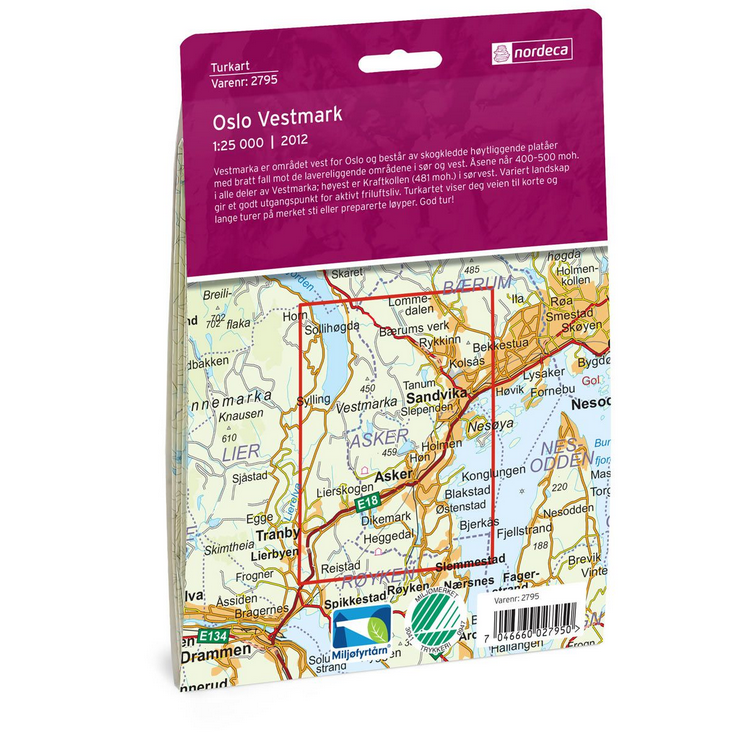 Oslo Vestmark 1:25.000 - Turkart