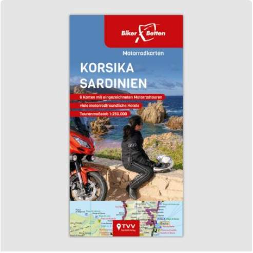 Korsika / Sardinien 1:250.000 - Motorradkarten Set FolyMaps