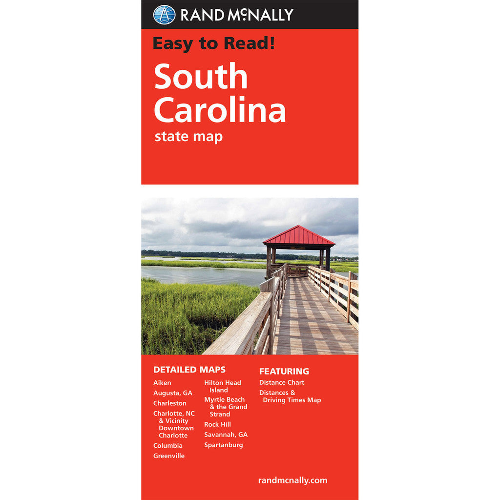 South Carolina State Map - Straßenkarte Rand McNally