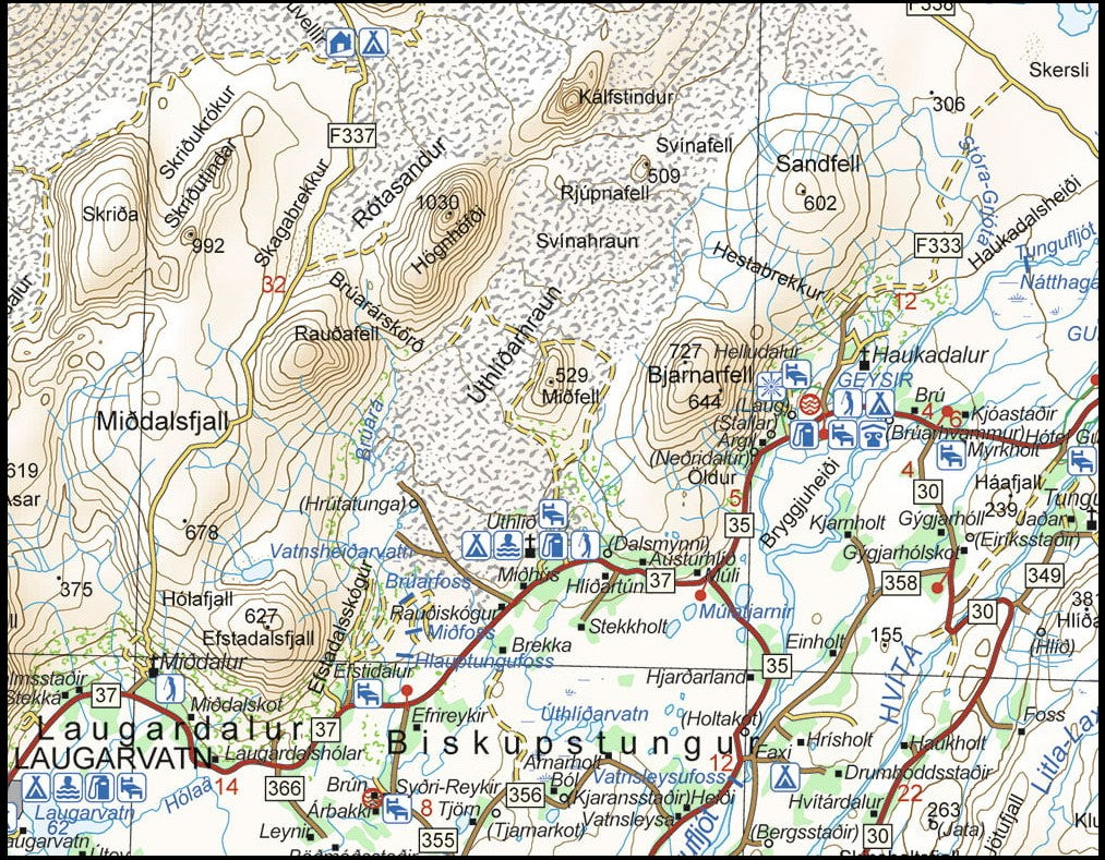 Sudvesturland 1:250.000 - Island 02 Ferdakort 2025
