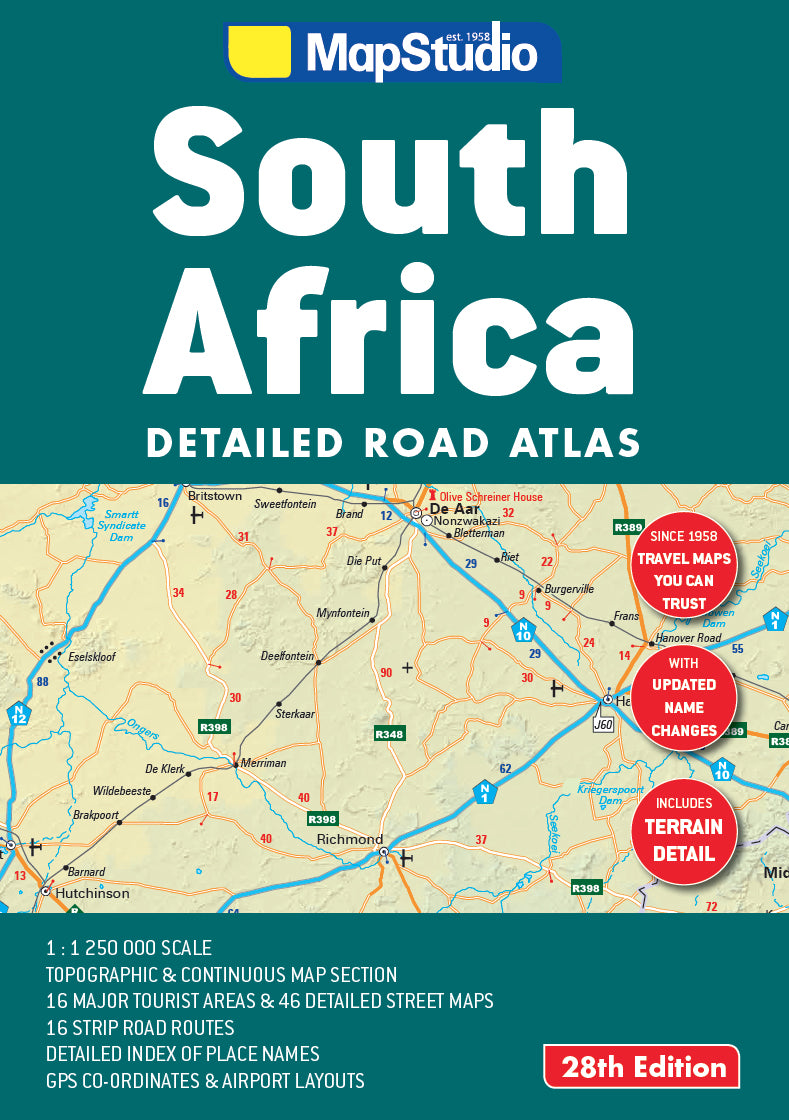 Südafrika Straßenatlas - 1:1.250.000 Mio. - A4 geheftet