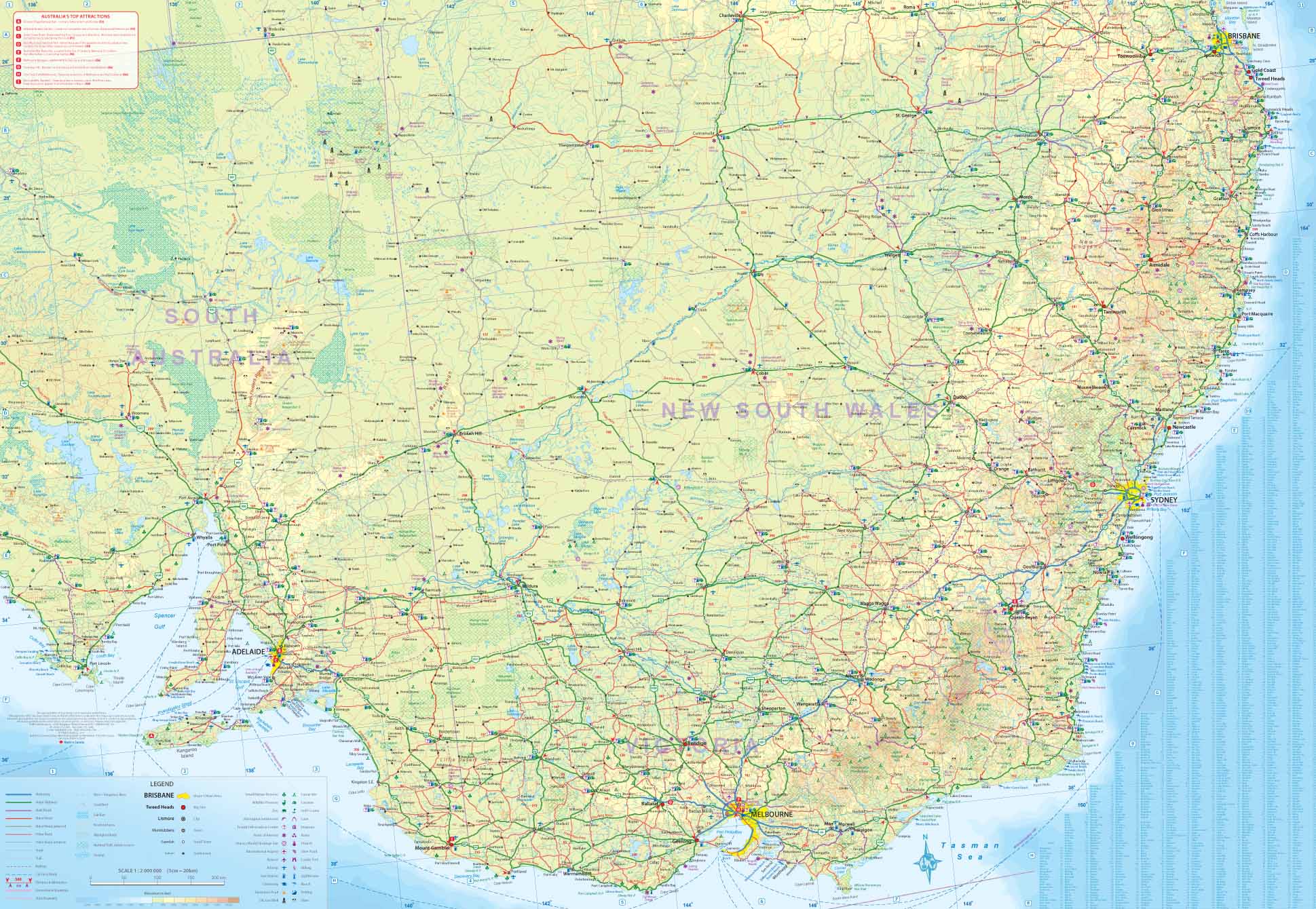 Sydney und Australien Südost 1:7.500 / 1:2 Mio. - ITM