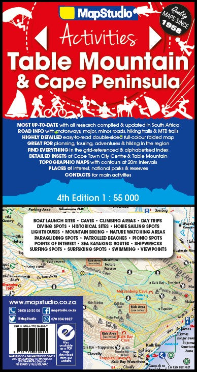 Table Mountain & Cape Peninsula 1:55.000
