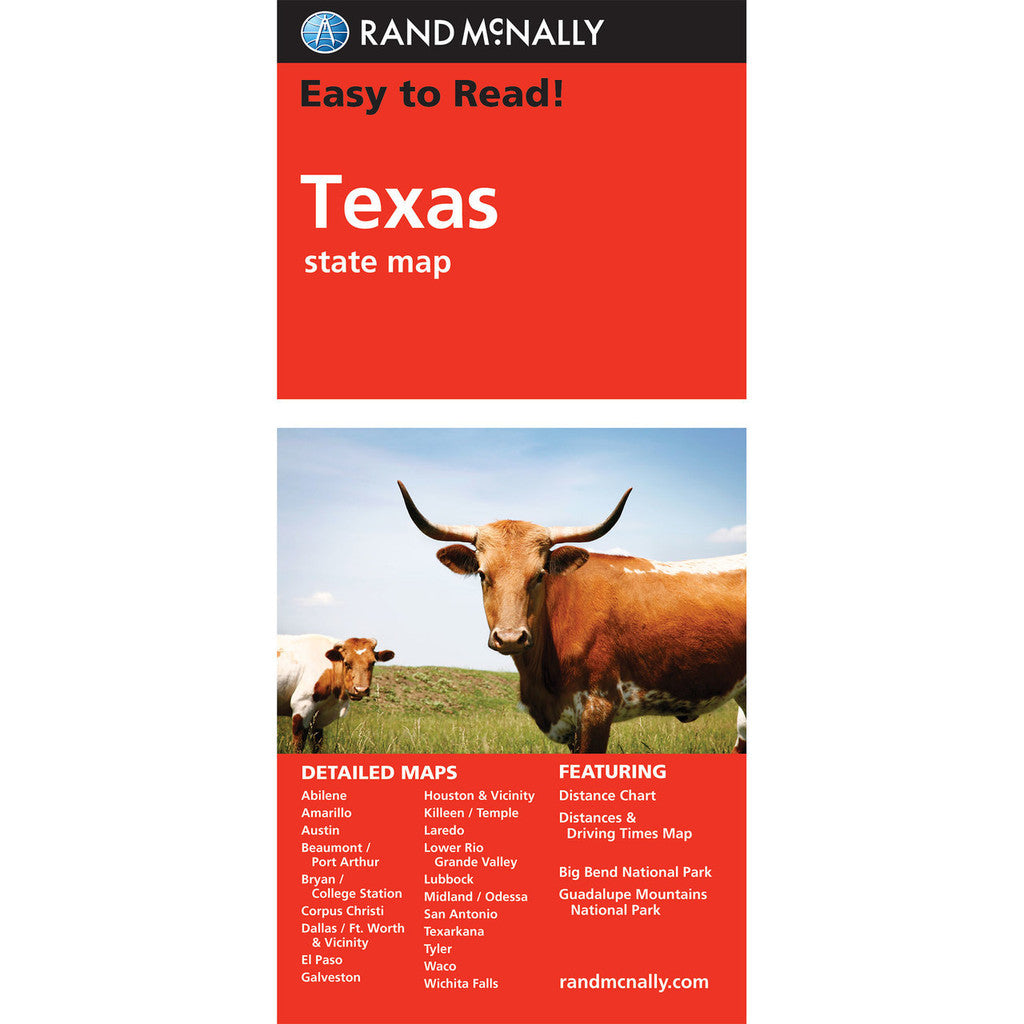 Texas State Map - Straßenkarte Rand McNally