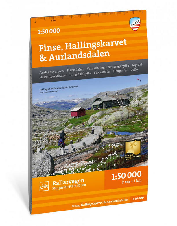 Turkart Finse, Hallingskarvet & Aurlandsdalen 1:50 000