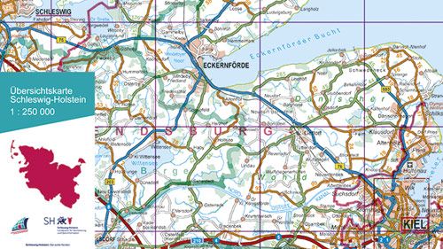 Übersichtskarte Schleswig-Holstein 1:250.000