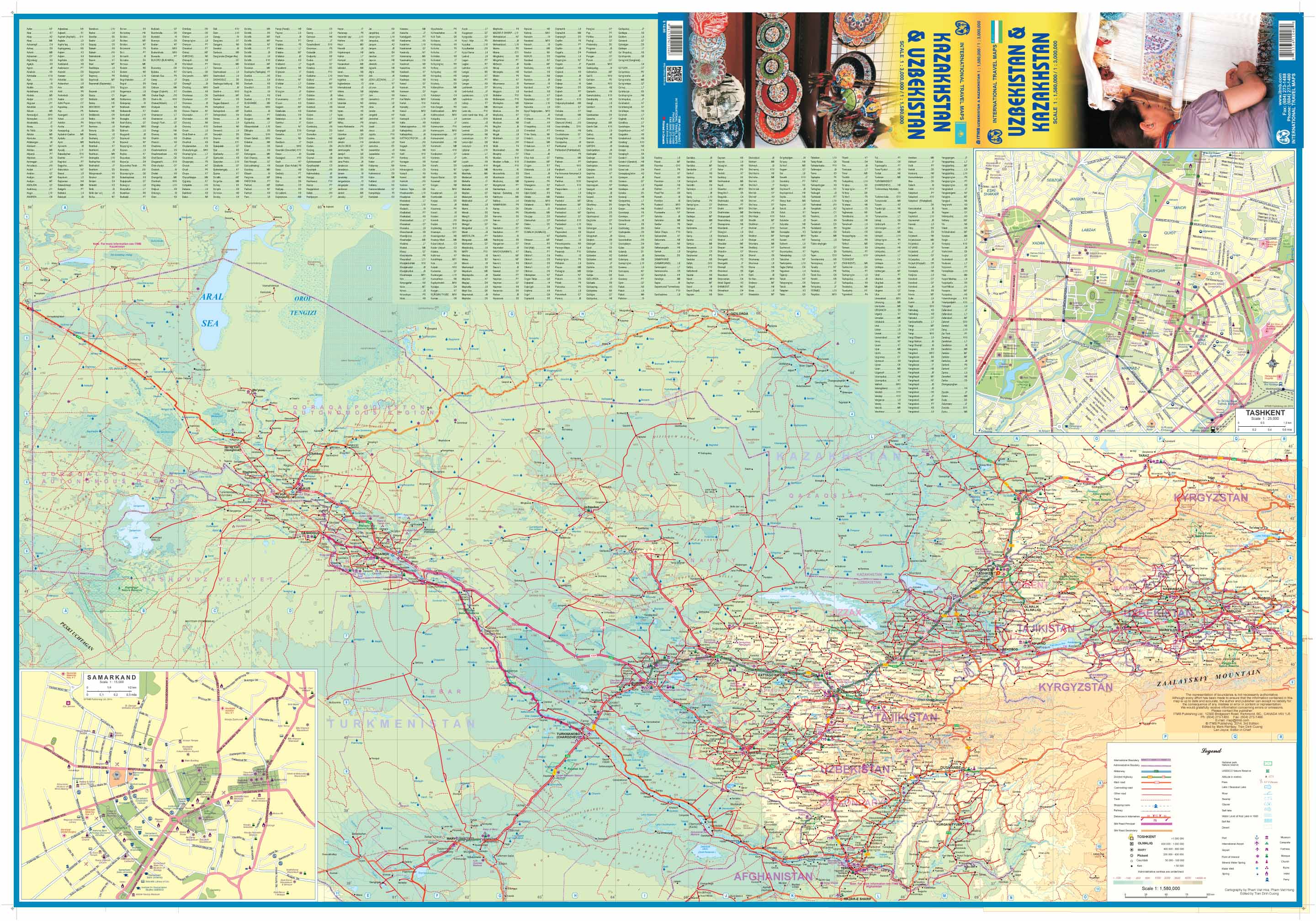 Kazakhstan - 1:3 Mio. / Uzbekistan - 1: 1.58 Mio.