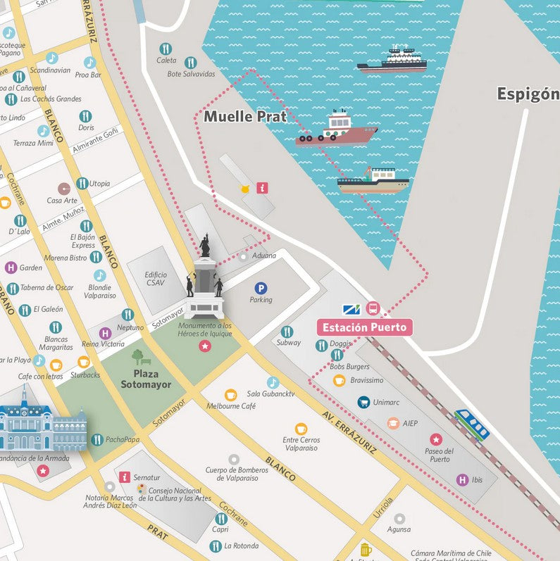 Valparaiso 1:8.000 Stadtplan